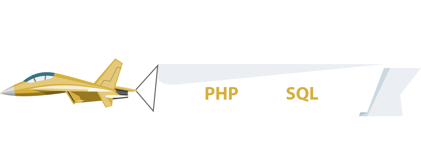 Plane displaying PHP qand SQL