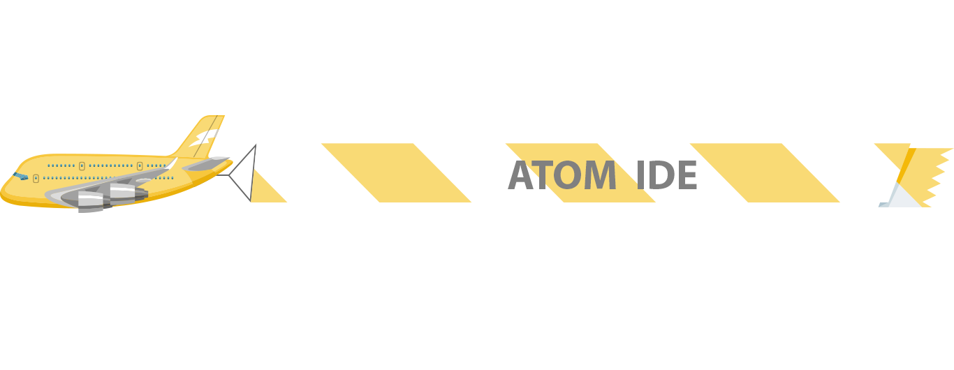 Plane displaying Atome IDE