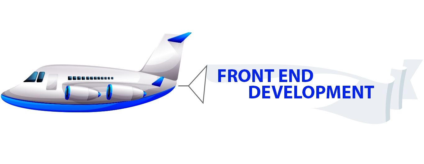 Plane displaying Front End Development