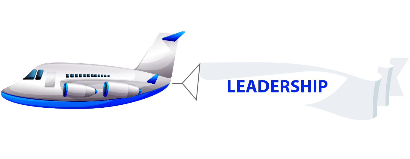 Plane displaying Leadership